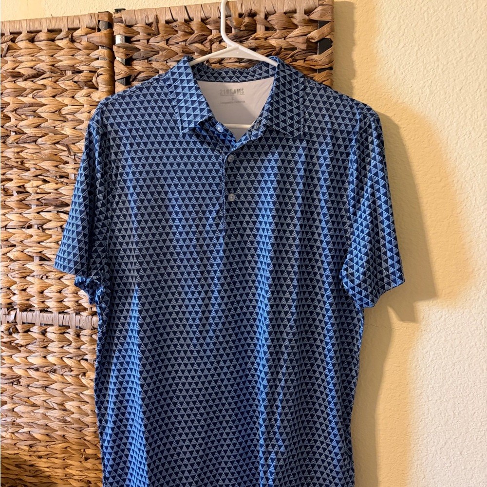 Acegolfs Navy and Black Patterned Polo Shirt